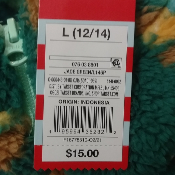 NWT Boys' Quarter Zip Printed Mock Neck Sweatshirt - Cat & Jack. XS/L [149] - Picture 2 of 4